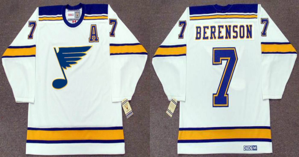 2019 Men St.Louis Blues #7 Berenson white CCM NHL jerseys->st.louis blues->NHL Jersey